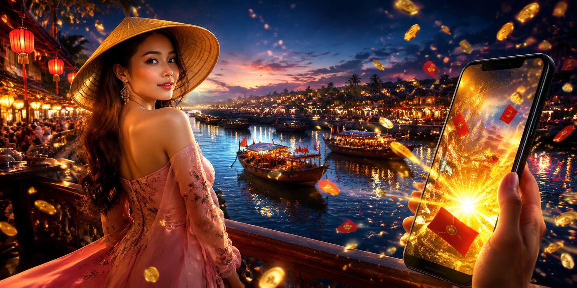 Cảnh biển Mũi Né cùng vận may phong bao đỏ